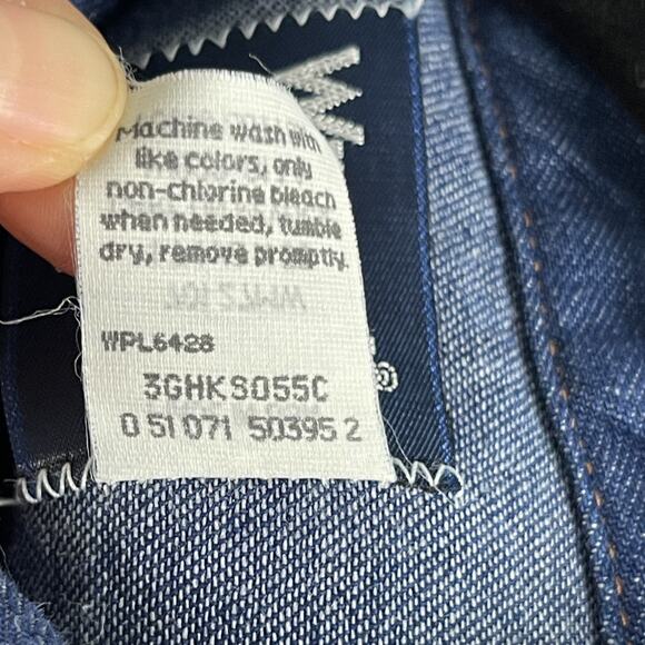 Vintage Wrangler Denim Western Shirt Mens 17.5 35 X-Long Tails Pearl Snap USA - Picture 9 of 15